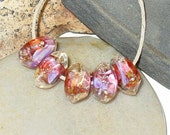 BHG Wild orchid  faceted rondelles/nuggets