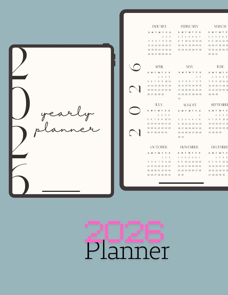 2026 Planner | Daily, Weekly & Monthly Calendar | Digital Download ...