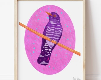 Violet Cuckoo Print, unframed