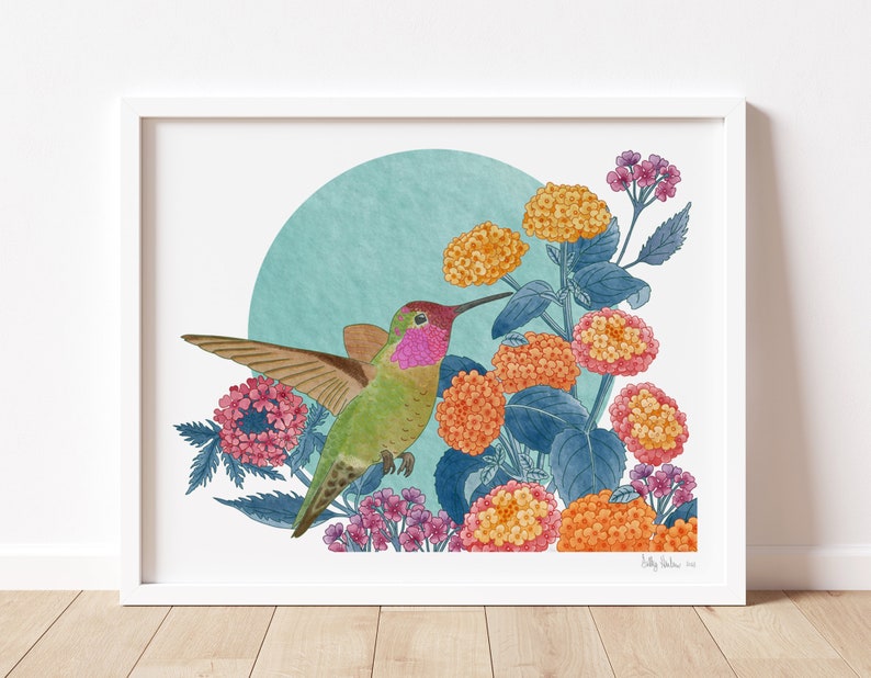 Anna's Hummingbird Print, unframed image 1