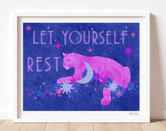 Florida Panther Print- Let Yourself Rest