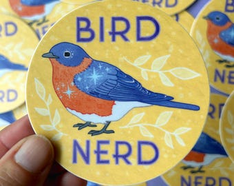 Bird Nerd Vinyl Sticker