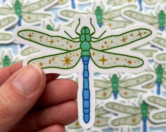 Celestial Dragonfly Vinyl Sticker