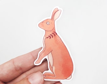 Pink Rabbit Vinyl Sticker