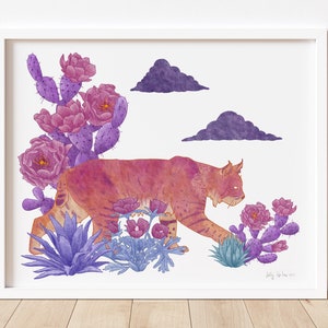 Southwest Bobcat Print, unframed