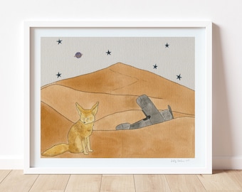 Fennec Fox in the Desert print, unframed