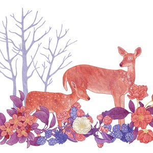 White-Tailed Deer Print, unframed image 2