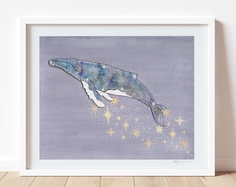 Humpback Whale Constellation print, unframed