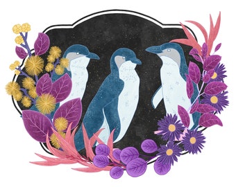Blue Fairy Penguins Print