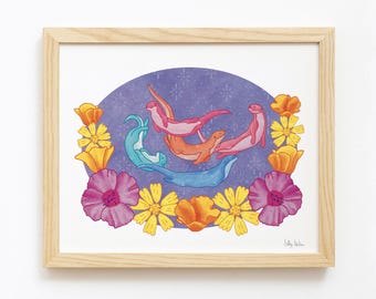 River Otter Pod Print