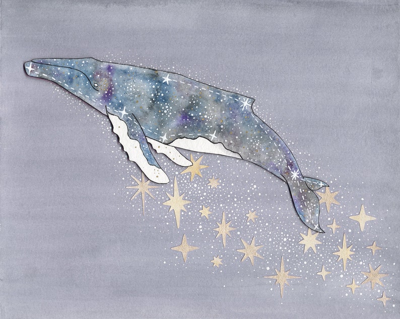 Humpback Whale Constellation print, unframed image 2