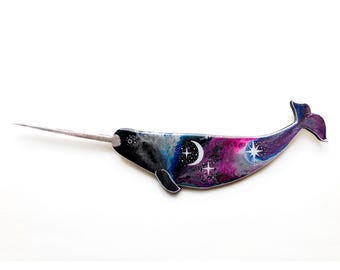 Custom Narwhal Resin Wall Hanging