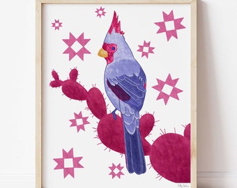 Desert Cardinal Print, unframed