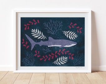 Whale Shark Print, unframed