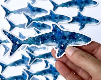 Starry Shark Vinyl Sticker