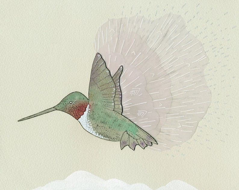 Fleeting Hummingbird Print image 2
