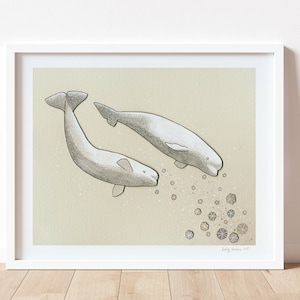 Destination - Beluga Whale Print- unframed