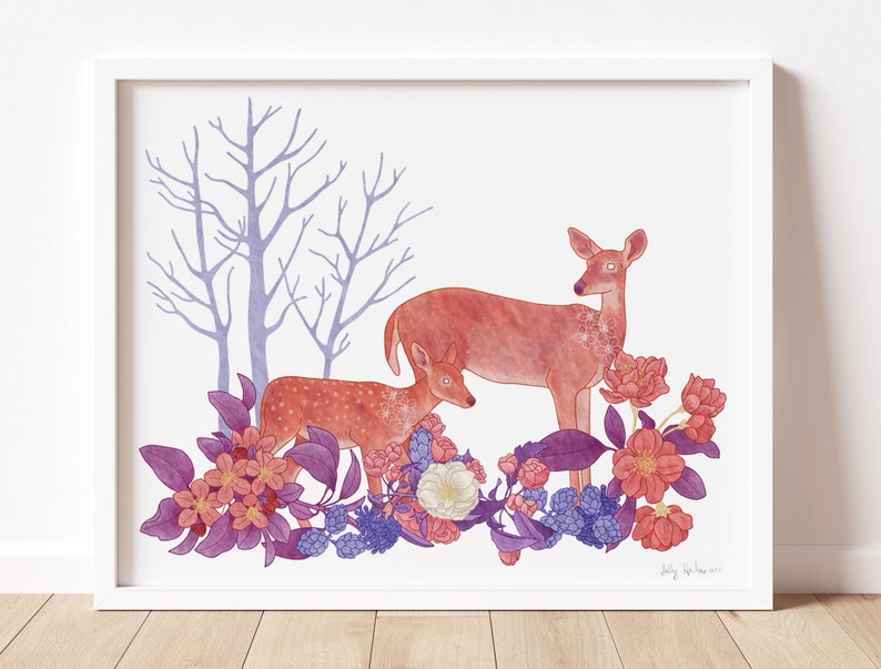 White-Tailed Deer Print, unframed image 1