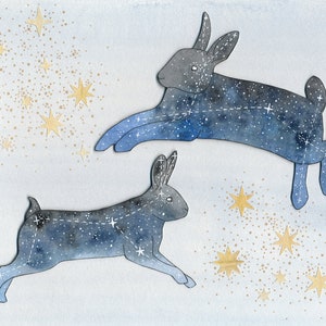 Rabbit Constellation Print, Unframed - Etsy