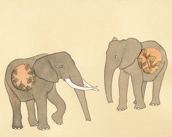 Flourish- Elephant Print