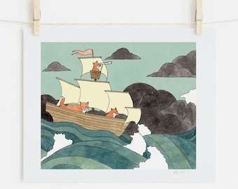 Sail Close to the Wind- fox print