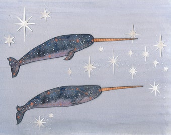 Narwhal Constellation print