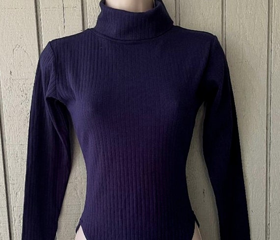 90s Betty Blue Cotton Knit Metal Snap bottom Body… - image 1