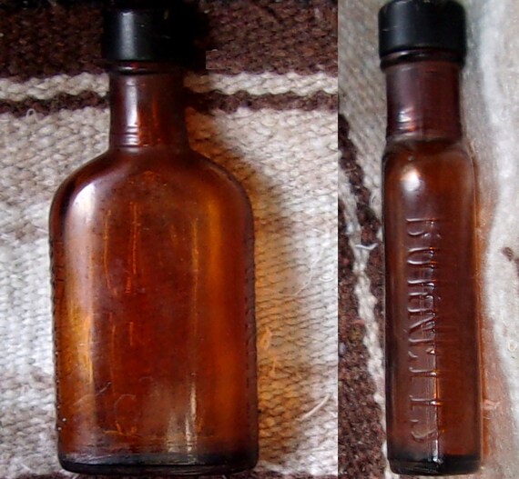 Antique Brown Bottle 5 Tall by 2 Wide Etsy
