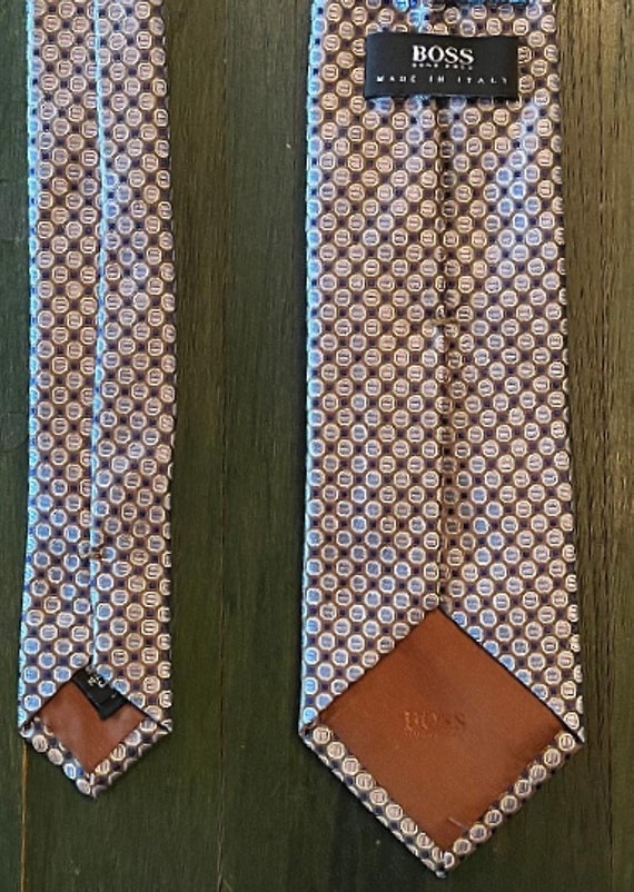 Hugo Boss Vintage Mens Silk Necktie Tie Made In I… - image 3