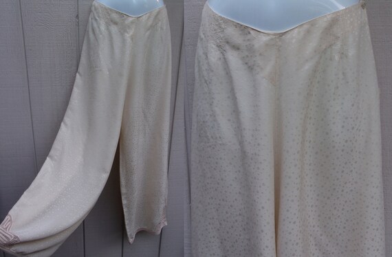 Vintage 30s Champagne SILK pajamas ~ Lounge pants