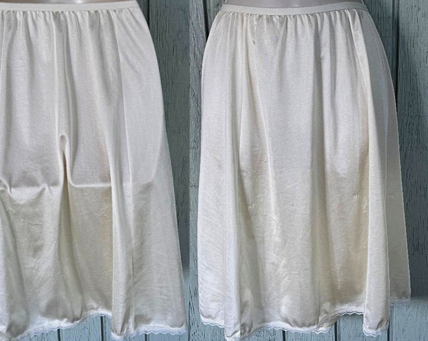 Vtge XXL 2X Ivory Nylon Tricot Skirt Half Slip 33 34 35 Waist - Etsy