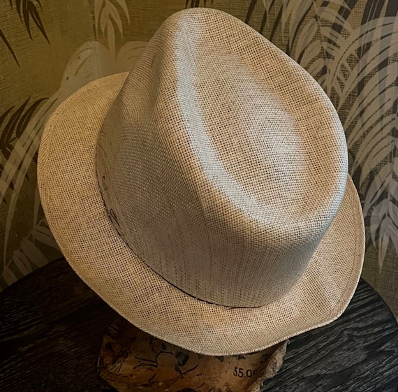 SOM-HER Mens Size M Lightweight Straw Fedora Hat … - image 5