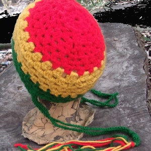 Handmade Rasta Beanie ~ Irie Hand knit HAT / Beanie Cap