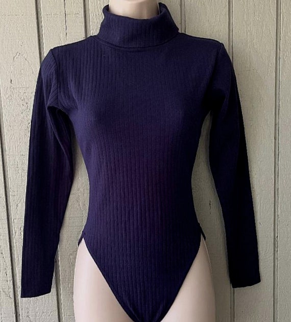 90s Betty Blue Cotton Knit Metal Snap bottom Body… - image 5