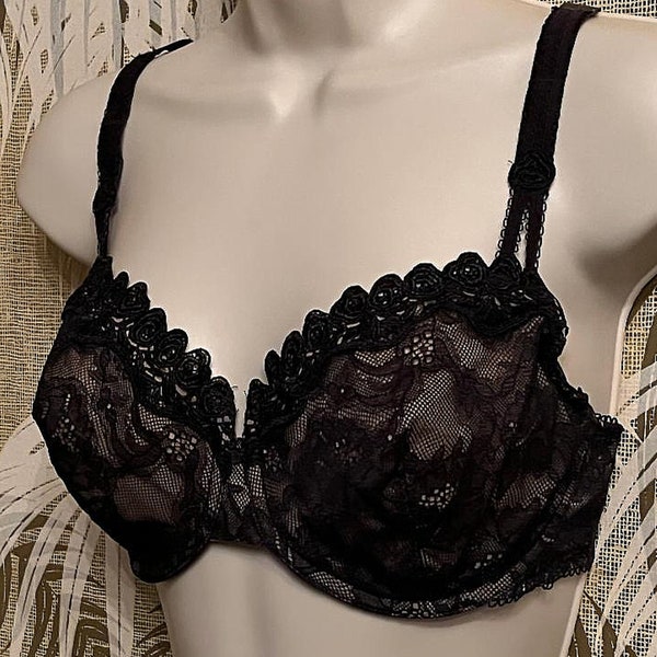 Embroidered Sheer Top-Bust 34
