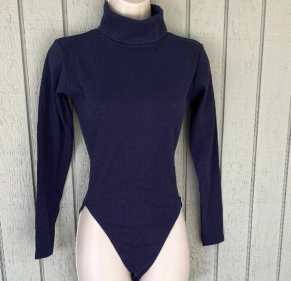 90s Betty Blue Cotton Knit Metal Snap bottom Body… - image 2