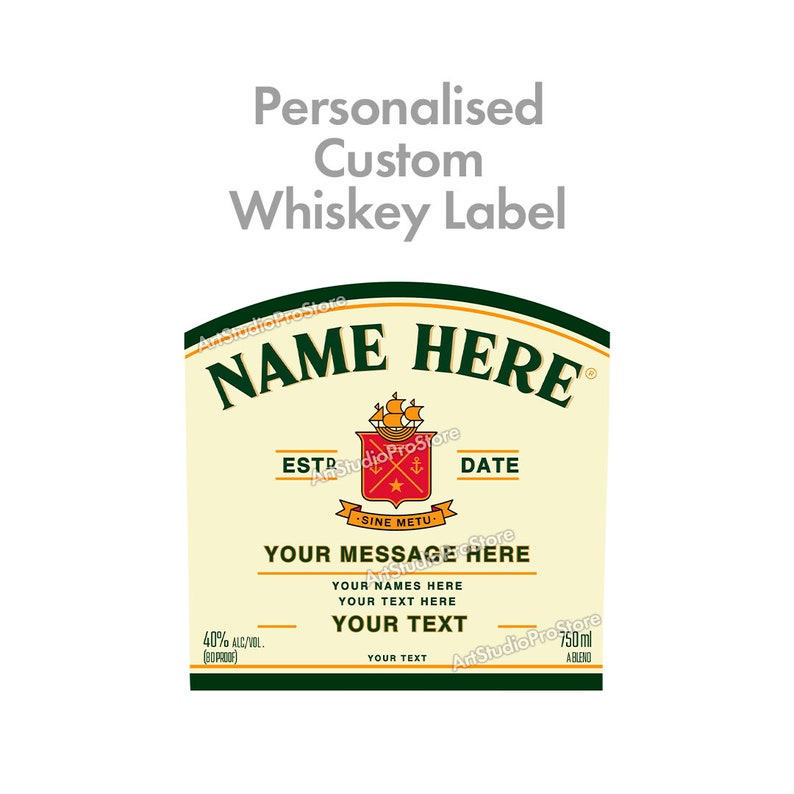 Custom Scotch Label Custom Whiskey Label: Birthday Party Favor (canva Editable, Digital ...