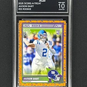 Jaxson Dart NY Giants 2025 Score-A-Treat  Rookie #35 Graded Gem Mint 10!