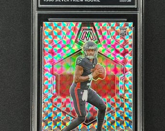 Michael Penix JR. Falcons 2024 Mosaic Siver Prizm #308 Rookie Graded Gem Mint 10!