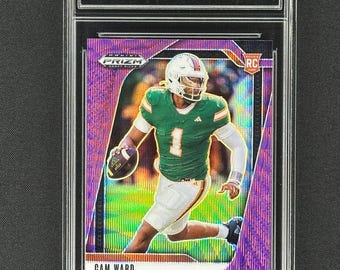 Cam Ward Tennessee Titans 2025 Prizm Draft Picks Purple Prizm Rookie Gem Mint 10