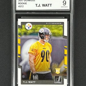 TJ Watt Pittsburgh Steelers 2017 Donruss Rookie Graded!