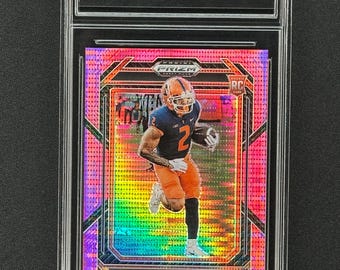 Chase Brown 2023 Prizm DP Pink Pulsar  04/15 Rookie Graded Gem Mint 10!