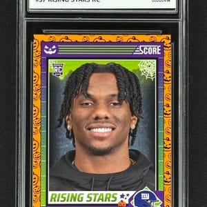 Malik Nabers NY Giants 2024 Score-A-Treat #37 Rising Stars Rookie Graded Gem Mint 10!