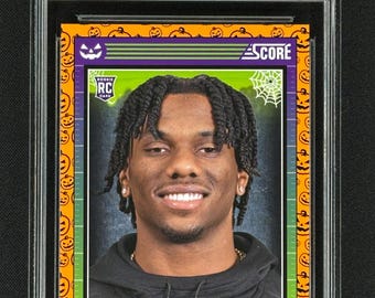 Malik Nabers NY Giants 2024 Score-A-Treat #37 Rising Stars Novato Calificado Gem Mint 10!