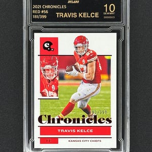 Travis Kelce Chiefs 2021 Chronicles Red 181/399 Graded Gem Mint 10!