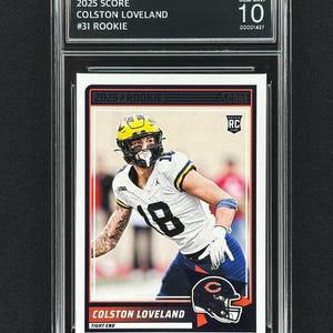 Colston Loveland Bears 2025 Score Rookie #31 Graded Gem Mint 10!
