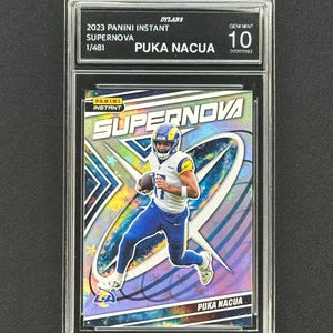 Puka Nacua Rams 2023 Panini Instant 1/48 Rookie Graded Gem Mint 10.