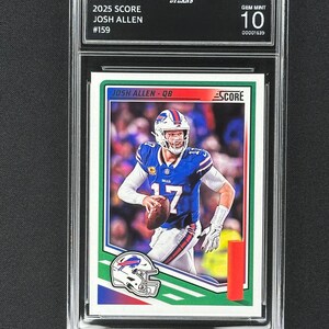 1st Graded 10 Gem Mnt 2018 Leaf Josh Allen Buffalo Blls Rooke Card | eBay