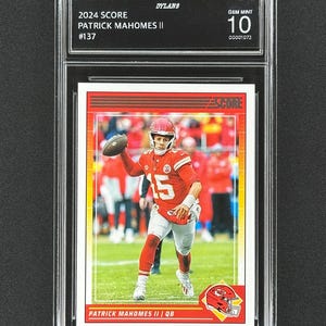 Patrick Mahomes Chiefs 2023 Donruss Graded Gem Mint 10!