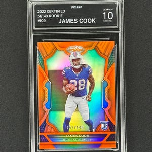James Koch Buffalo Bills 2022 Zertifiziert 51/149 #109 Rookie Graded Gem Mint 10!